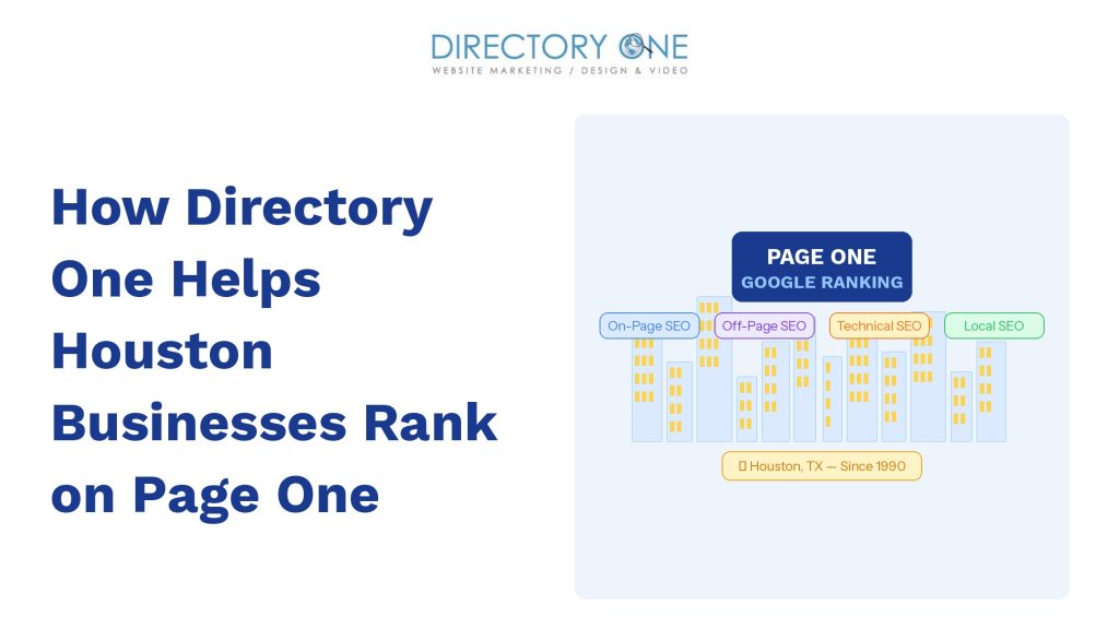 How Directory One Helps Houston Businesses Rank on Page One