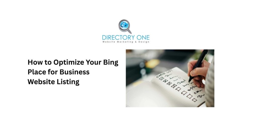 How to Optimize Your Bing Place for Business Website Listing