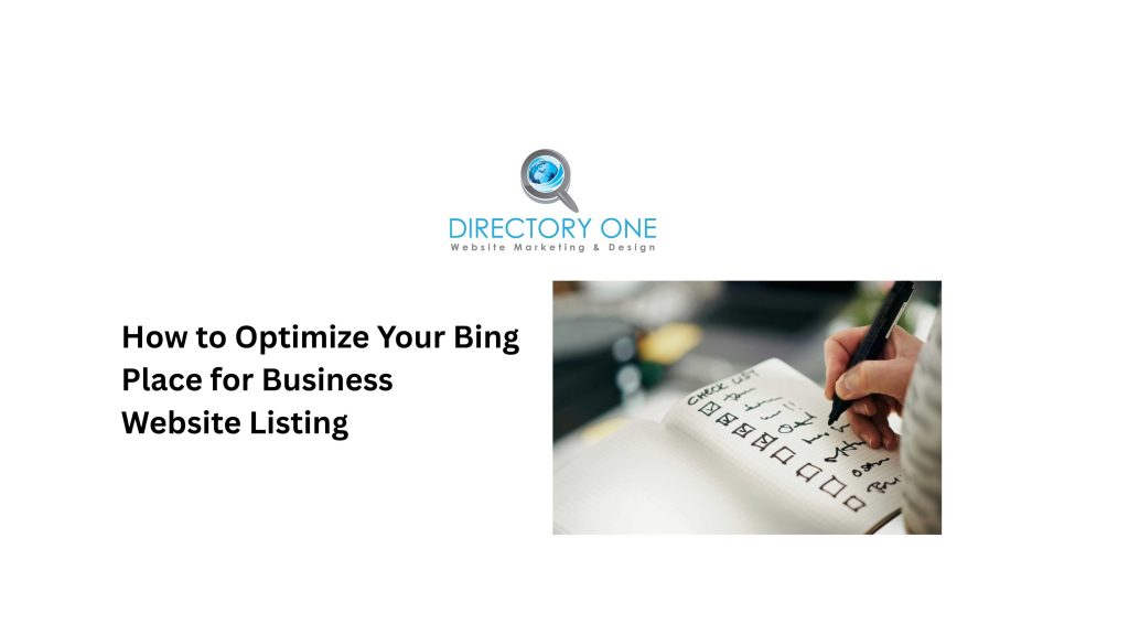How to Optimize Your Bing Place for Business Website Listing