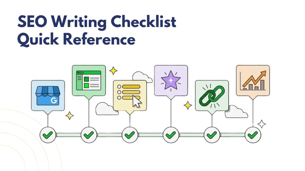 SEO Writing Checklist — Quick Reference