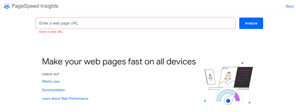 Google PageSpeed Insights - Directory One