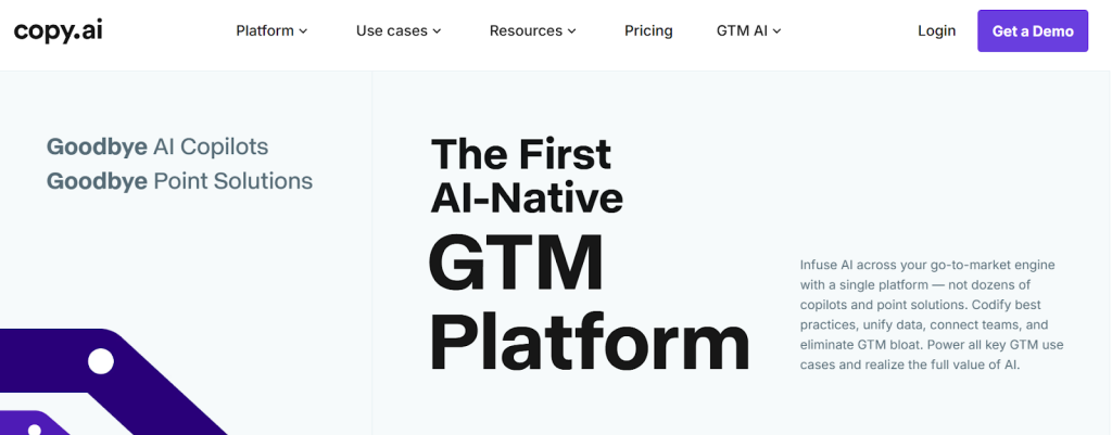 Copy.ai — Best for Automating Short-Form and Repurposing Content