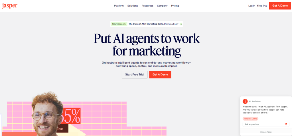 Jasper AI — Best AI Agent for Writing Content at Scale