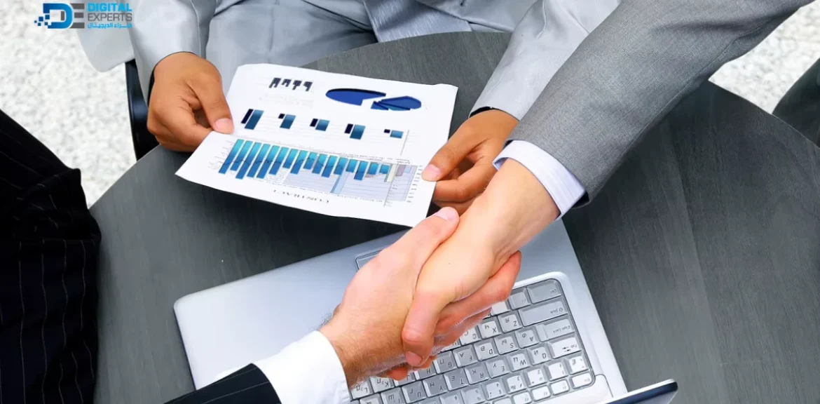 A professional team collaborating on social media strategies.